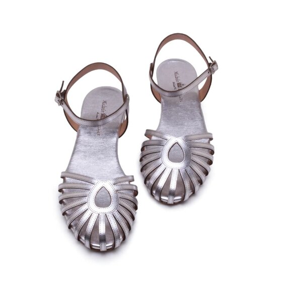 Michele Lopriore NWT Lampedusa Sandal Silver - Picture 1 of 3